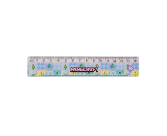 Лінійка Yes Minecraft Spring блакитна 15 см (370681), зображення 2