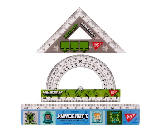 Лінійка Yes набір Minecraft (3 предмети) лінійка 15 см (370674), зображення 2