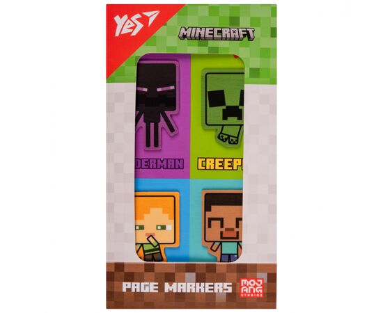 Стікер-закладка Yes Minecraft пластик 80 шт (4х20) (170418)