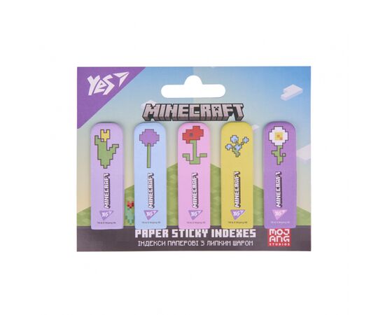Стікер-закладка Yes Minecraft.Spring паперові 55х15 мм, 100 шт (5x20) (170439)