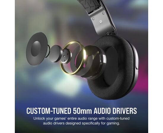 Навушники Corsair HS35 Surround v2 Multiplatform Gaming Carbon (CA-9011386-EU), зображення 4 Навушники Corsair HS35 Surround v2 Multiplatform Gaming Carbon (CA-9011386-EU), зображення 4