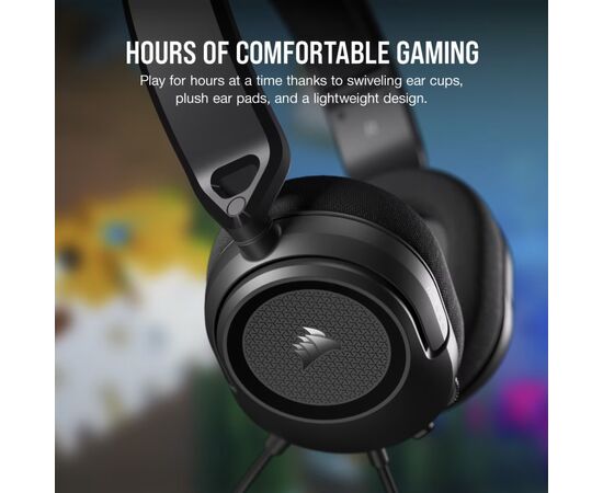 Навушники Corsair HS35 Surround v2 Multiplatform Gaming Carbon (CA-9011386-EU), зображення 8 Навушники Corsair HS35 Surround v2 Multiplatform Gaming Carbon (CA-9011386-EU), зображення 8