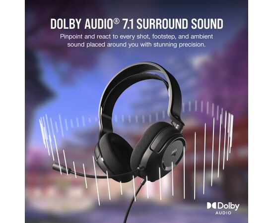 Навушники Corsair HS35 Surround v2 Multiplatform Gaming Carbon (CA-9011386-EU), зображення 9 Навушники Corsair HS35 Surround v2 Multiplatform Gaming Carbon (CA-9011386-EU), зображення 9