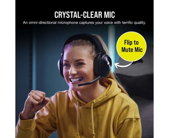 Наушники Corsair HS55 Wireless Gaming Dolby 7.1 Carbon (CA-9011280-EU), изображение 9 Наушники Corsair HS55 Wireless Gaming Dolby 7.1 Carbon (CA-9011280-EU), изображение 9