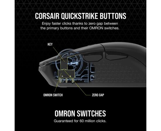 Мишка Corsair Katar Elite Wireless Black (CH-931C111-EU), зображення 10 Мишка Corsair Katar Elite Wireless Black (CH-931C111-EU), зображення 10