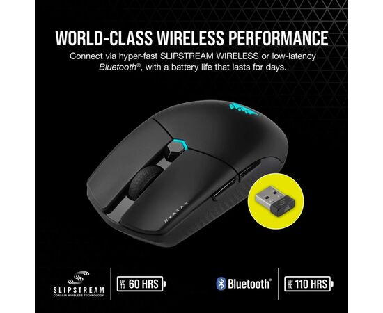 Мишка Corsair Katar Elite Wireless Black (CH-931C111-EU), зображення 9 Мишка Corsair Katar Elite Wireless Black (CH-931C111-EU), зображення 9
