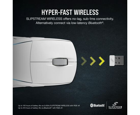 Мишка Corsair M75 RGB Wireless White (CH-931D011-EU), зображення 7 Мишка Corsair M75 RGB Wireless White (CH-931D011-EU), зображення 7