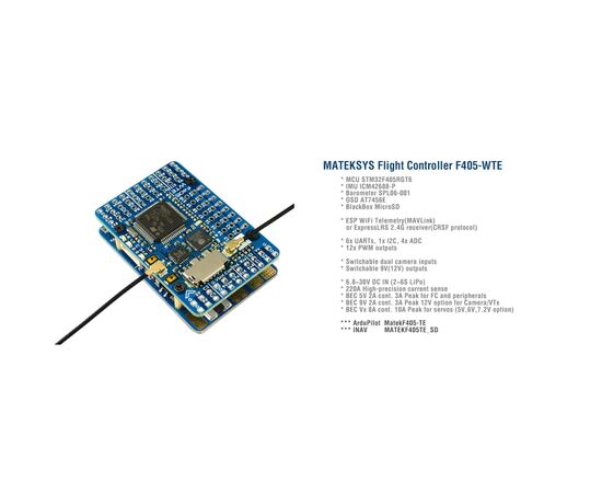 Полетный контроллер (FC) Hobbyporter F405-WTE(Matek copy) (F405_WTE), изображение 5 Полетный контроллер (FC) Hobbyporter F405-WTE(Matek copy) (F405_WTE), изображение 5