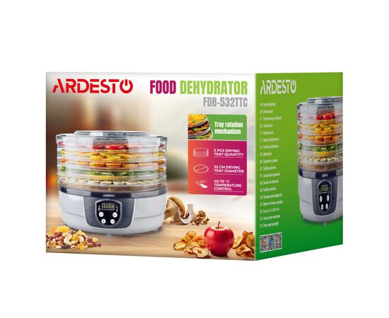 Сушка для овощей и фруктов Ardesto FDB-532TTC, изображение 7 Сушка для овощей и фруктов Ardesto FDB-532TTC, изображение 7