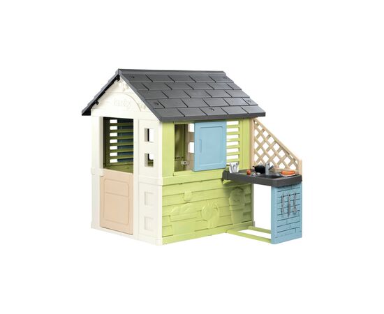 Ігровий будиночок Smoby Life "Райдужний" з літньою кухнею (7600810738)