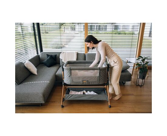 Кроватка FreeON прикроватная и стульчик для ребенка Nest & Feed 2 в 1, grey (84959), изображение 5 Кроватка FreeON прикроватная и стульчик для ребенка Nest & Feed 2 в 1, grey (84959), изображение 5