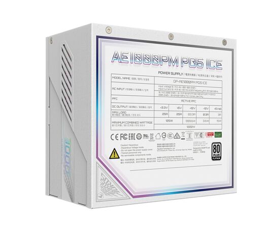 Блок питания GIGABYTE 1000W (GP-AE1000PM PG5 ICE), изображение 3 Блок питания GIGABYTE 1000W (GP-AE1000PM PG5 ICE), изображение 3