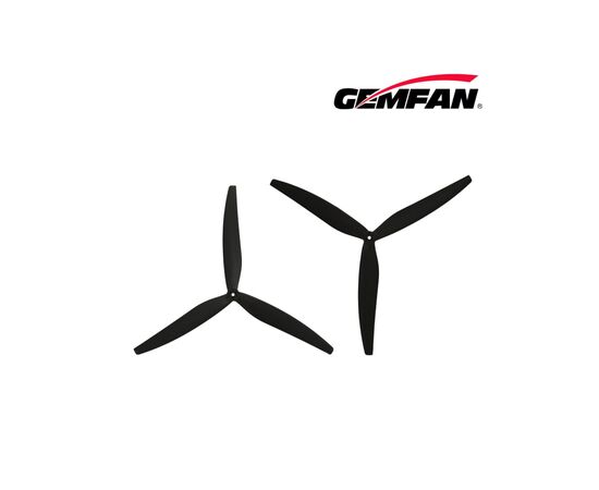 Пропеллер для дрона Gemfan 1507 Glass Fiber Nylon 3 Blade CW/CCW- Black (PMGN1507-3B)