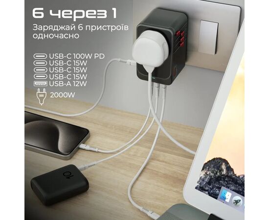 Зарядное устройство Promate tripmate-gan100, изображение 6 Зарядное устройство Promate tripmate-gan100, изображение 6