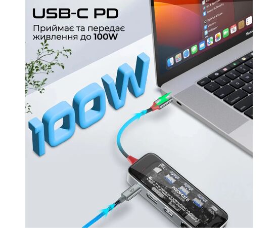 Концентратор Promate USB Hub 11 ports transhub-pro (transhub-pro), изображение 3 Концентратор Promate USB Hub 11 ports transhub-pro (transhub-pro), изображение 3