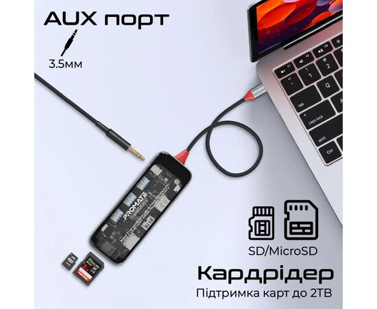 Концентратор Promate USB Hub 11 ports transhub-pro (transhub-pro), изображение 8 Концентратор Promate USB Hub 11 ports transhub-pro (transhub-pro), изображение 8