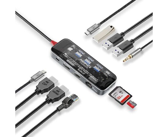 Концентратор Promate USB Hub 11 ports transhub-pro (transhub-pro)