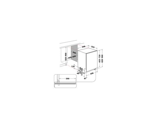 Посудомийна машина Indesit D2I HL326, зображення 6 Посудомийна машина Indesit D2I HL326, зображення 6