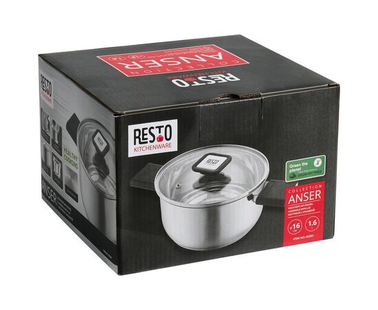 Кастрюля Resto Anser 16 см 1.6 л (92201), изображение 12 Кастрюля Resto Anser 16 см 1.6 л (92201), изображение 12