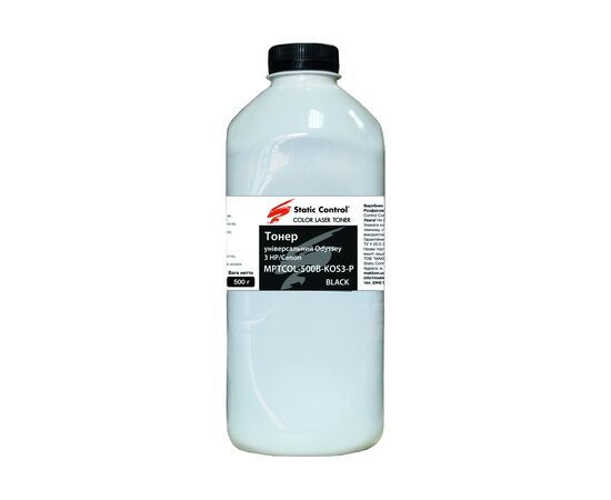 Тонер HP/Canon MPTCOL OS3 500г black (фасовка) Static Control (MPTCOL-500B-KOS3-P)