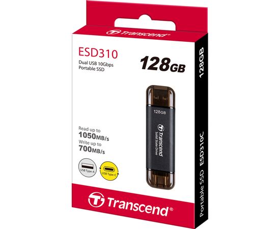 Накопитель SSD USB 3.2 128GB Transcend (TS128GESD310C), изображение 4 Накопитель SSD USB 3.2 128GB Transcend (TS128GESD310C), изображение 4
