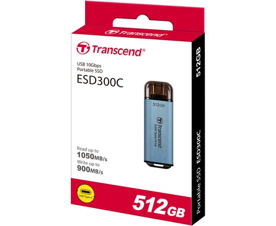 Накопитель SSD USB Type-C 512GB ESD300 Transcend (TS512GESD300C), изображение 7 Накопитель SSD USB Type-C 512GB ESD300 Transcend (TS512GESD300C), изображение 7
