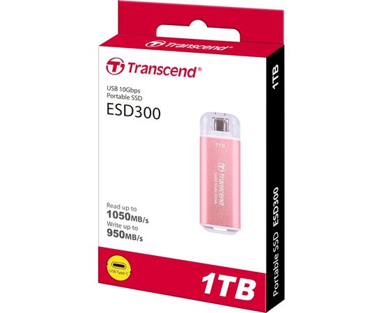 Накопитель SSD USB Type-C 1TB ESD300 Transcend (TS1TESD300P), изображение 5