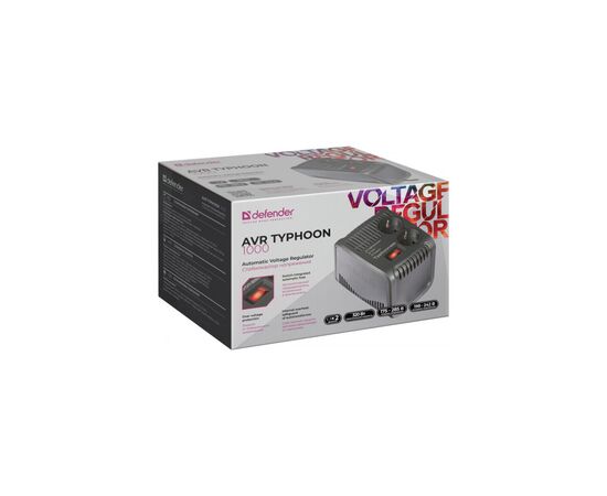 Стабилизатор Defender Typhoonl 1000VA 320W (99033), изображение 2 Стабилизатор Defender Typhoonl 1000VA 320W (99033), изображение 2