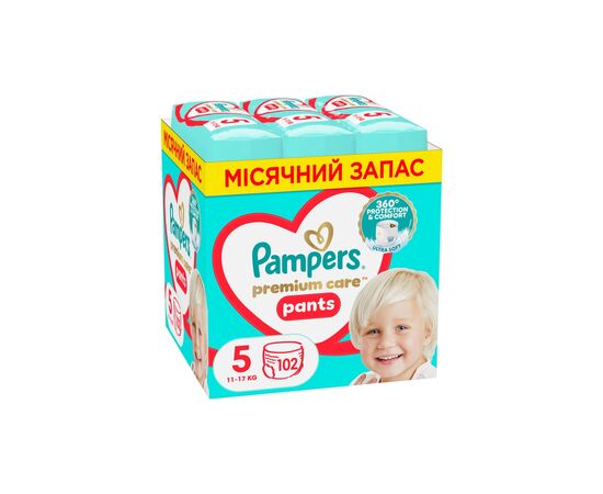 Підгузки Pampers Premium Care Pants Junior Розмір 5 (12-17 кг) 102 шт (8700216829380)