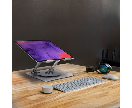 Подставка для ноутбука OfficePro LS799G Aluminum alloy Gray (LS799G), изображение 11 Подставка для ноутбука OfficePro LS799G Aluminum alloy Gray (LS799G), изображение 11