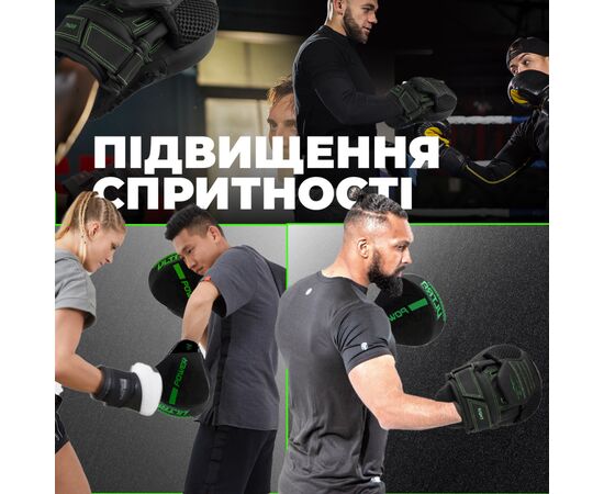 Лапы боксерские PowerPlay 3044 Pro Carbon Ultra Series Чорно-Зелені (PP_3044_Bl/Green), изображение 10 Лапы боксерские PowerPlay 3044 Pro Carbon Ultra Series Чорно-Зелені (PP_3044_Bl/Green), изображение 10