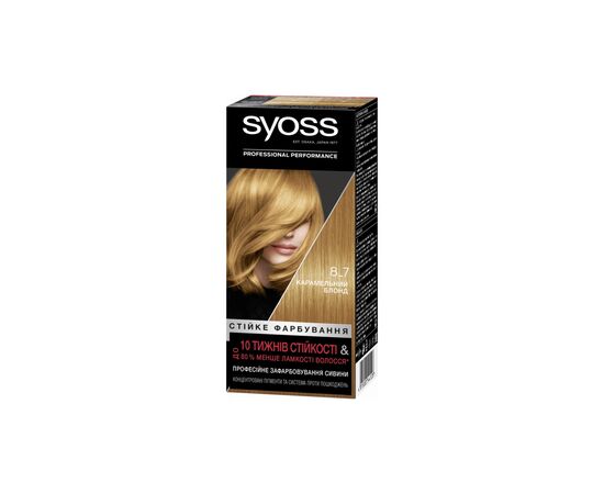 Краска для волос Syoss 8-7 Карамельный блонд 115 мл (9000100633260)