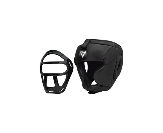Боксерский шлем RDX T1 Grill Full Black L (HGR-T1FB-L), изображение 2 Боксерский шлем RDX T1 Grill Full Black L (HGR-T1FB-L), изображение 2