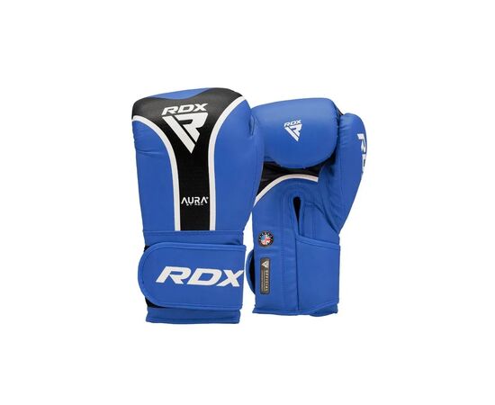 Боксерские перчатки RDX Aura Plus T-17 Blue/Black 12 унцій (BGR-T17UB-12OZ+)
