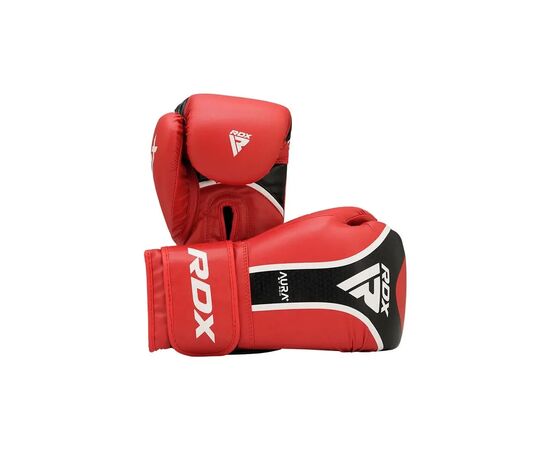 Боксерские перчатки RDX Aura Plus T-17 Red/Black 14 унцій (BGR-T17RB-14OZ+), изображение 2 Боксерские перчатки RDX Aura Plus T-17 Red/Black 14 унцій (BGR-T17RB-14OZ+), изображение 2