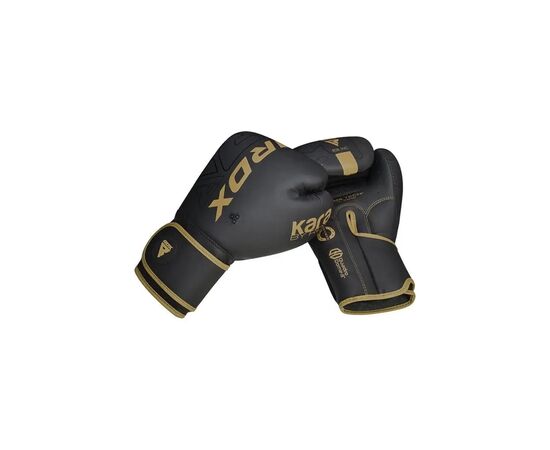 Боксерские перчатки RDX F6 Kara Matte Golden 10 унцій (BGR-F6MGL-10OZ), изображение 4 Боксерские перчатки RDX F6 Kara Matte Golden 10 унцій (BGR-F6MGL-10OZ), изображение 4