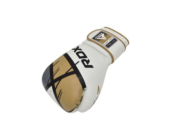 Боксерские перчатки RDX F7 Ego Golden 16 унцій (BGR-F7GL-16oz), изображение 4 Боксерские перчатки RDX F7 Ego Golden 16 унцій (BGR-F7GL-16oz), изображение 4