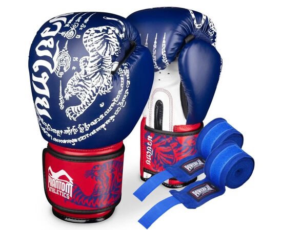 Боксерські рукавички Phantom Muay Thai Blue 14 унцій (PHBG2496-14)
