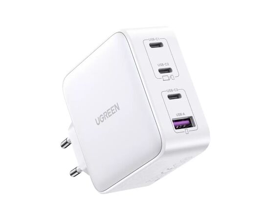 Зарядное устройство Ugreen 4xUSB 100W (3хUSB-C+USB-A) Gan white CD226 (15337), изображение 2 Зарядное устройство Ugreen 4xUSB 100W (3хUSB-C+USB-A) Gan white CD226 (15337), изображение 2