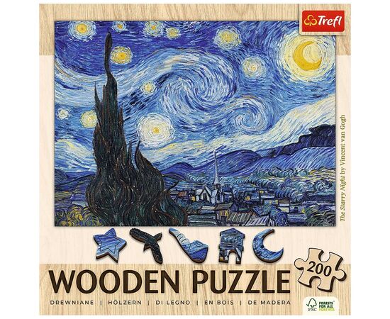 Пазл Trefl Wooden Звездная ночь 200 элементов (5900511202489), изображение 7 Пазл Trefl Wooden Звездная ночь 200 элементов (5900511202489), изображение 7
