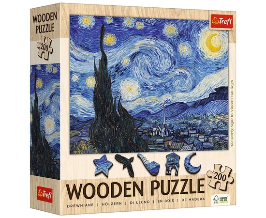 Пазл Trefl Wooden Зоряна ніч 200 елементів (5900511202489)
