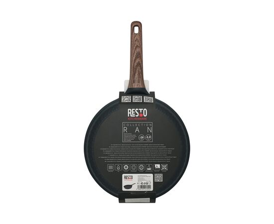 Сковорода Resto Ran чорна 26 см (93910), зображення 9 Сковорода Resto Ran чорна 26 см (93910), зображення 9