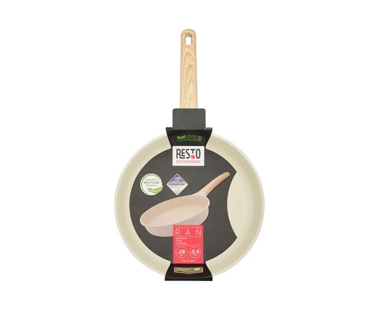 Сковорода Resto Ran біла 28 см (93811), зображення 8 Сковорода Resto Ran біла 28 см (93811), зображення 8