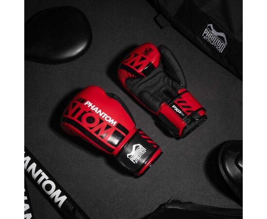 Боксерские перчатки Phantom APEX Red 12 унцій (PHBG2729-12), изображение 5 Боксерские перчатки Phantom APEX Red 12 унцій (PHBG2729-12), изображение 5