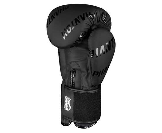 Боксерские перчатки Phantom APEX Velcro Black 12 унцій (PHBG2368-12), изображение 4 Боксерские перчатки Phantom APEX Velcro Black 12 унцій (PHBG2368-12), изображение 4