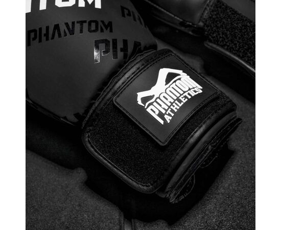 Боксерские перчатки Phantom APEX Velcro Black 12 унцій (PHBG2368-12), изображение 8 Боксерские перчатки Phantom APEX Velcro Black 12 унцій (PHBG2368-12), изображение 8