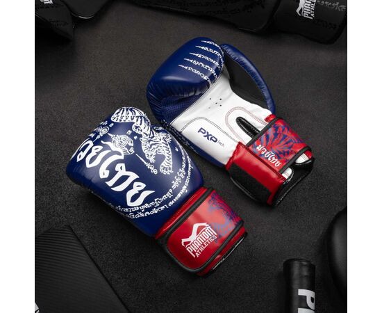 Боксерские перчатки Phantom Muay Thai Blue 10 унцій (PHBG2496-10), изображение 10