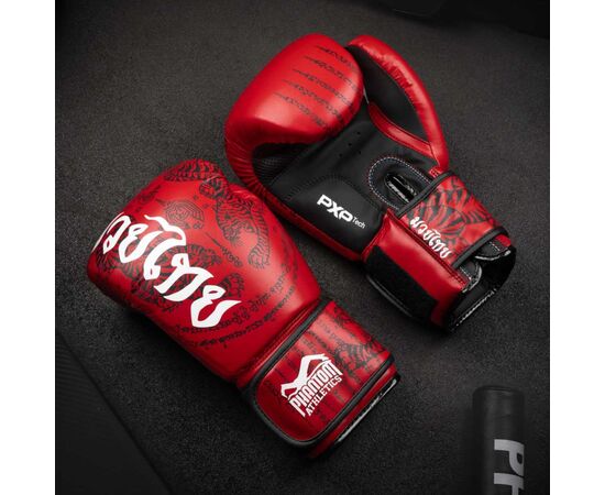 Боксерские перчатки Phantom Muay Thai Red 10 унцій (PHBG2505-10), изображение 8 Боксерские перчатки Phantom Muay Thai Red 10 унцій (PHBG2505-10), изображение 8