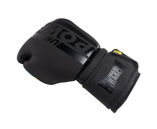 Боксерські рукавички PowerPlay 3021 Ukraine Чорні 14 унцій (PP_3021_14oz_Black), зображення 4 Боксерські рукавички PowerPlay 3021 Ukraine Чорні 14 унцій (PP_3021_14oz_Black), зображення 4
