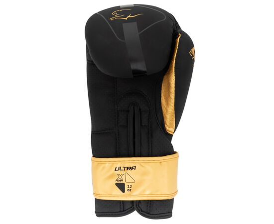 Боксерські рукавички PowerPlay 3024 Ultra Mat Чорно-Золоті 16 унцій (PP_3024_16oz_Bl/Gold), зображення 3 Боксерські рукавички PowerPlay 3024 Ultra Mat Чорно-Золоті 16 унцій (PP_3024_16oz_Bl/Gold), зображення 3